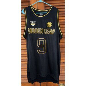 Hidden Leaf Uzumaki #9 07 Naruto Shippuden Basketball Jersey Men’s Size XL